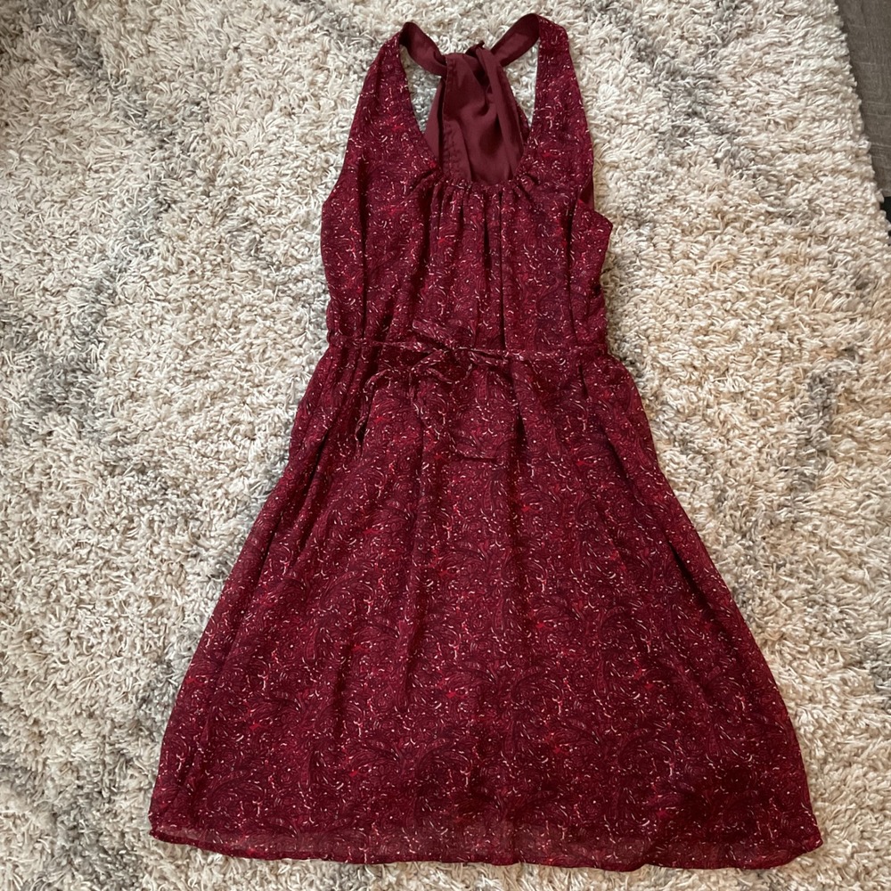 Converse One Star Burgundy Paisley‎ Halter Dress Size XL